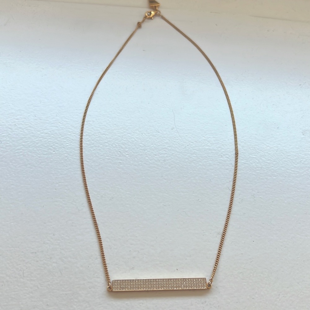 Rebecca Minkoff gold bar necklace